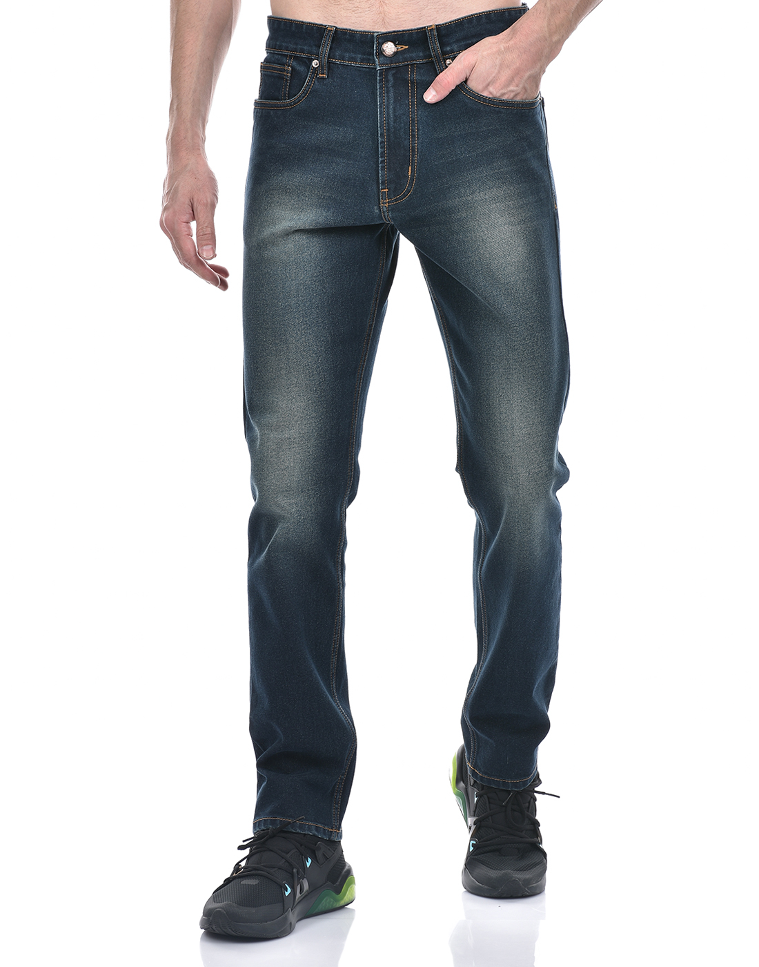 Numero Uno Men Solid Dark Blue Jeans